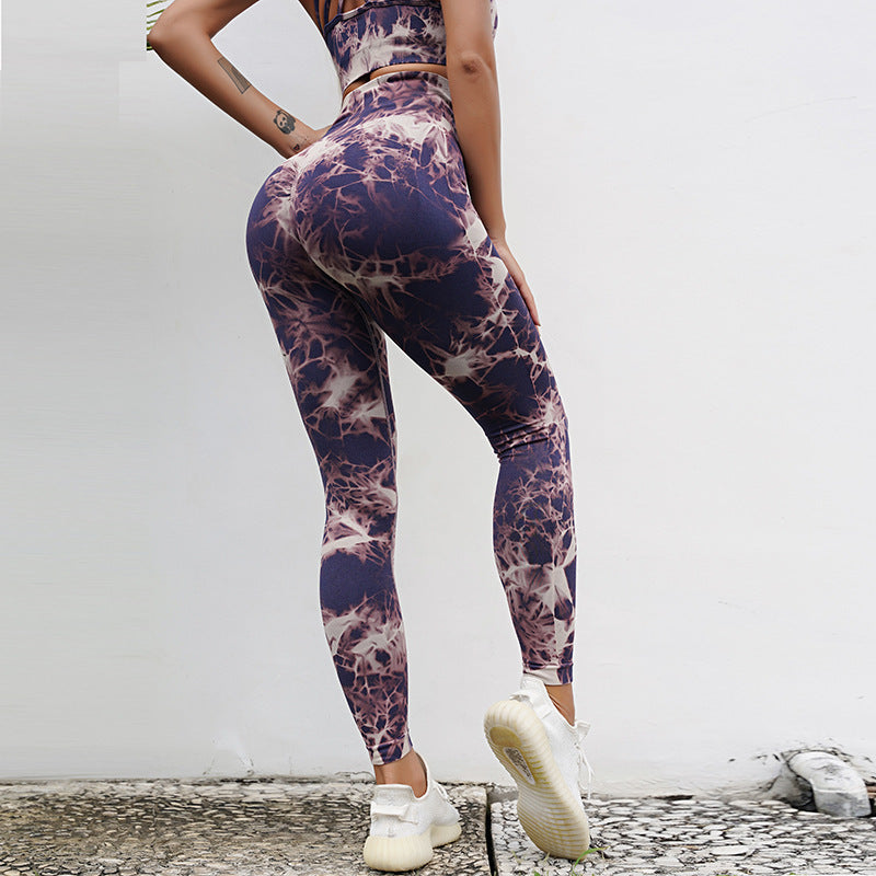 Women's Vibrant Tie-Dye Yoga Fitness Suit - My Store