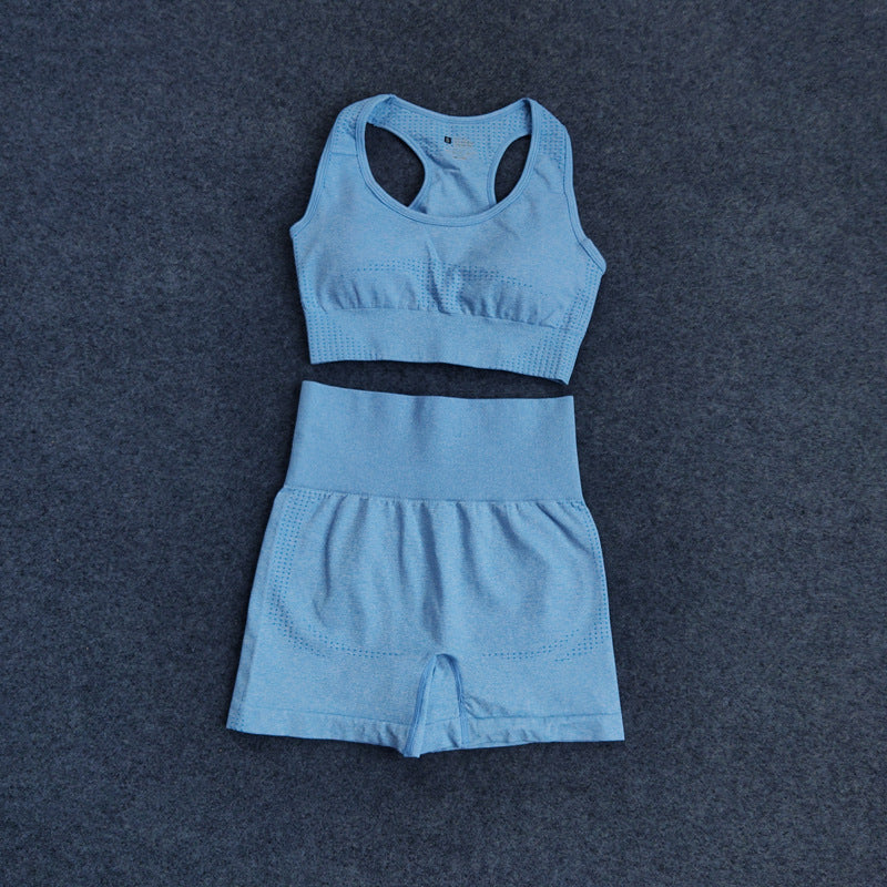 Yoga Little Jacquard Seamless Fitness Suit - My Store