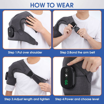 3-Speed Vibration Electric Massage Shoulder Pad