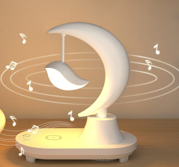 New Moon Bird Bluetooth Speaker Colorful Desk Lamp