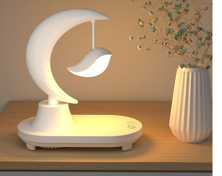 New Moon Bird Bluetooth Speaker Colorful Desk Lamp