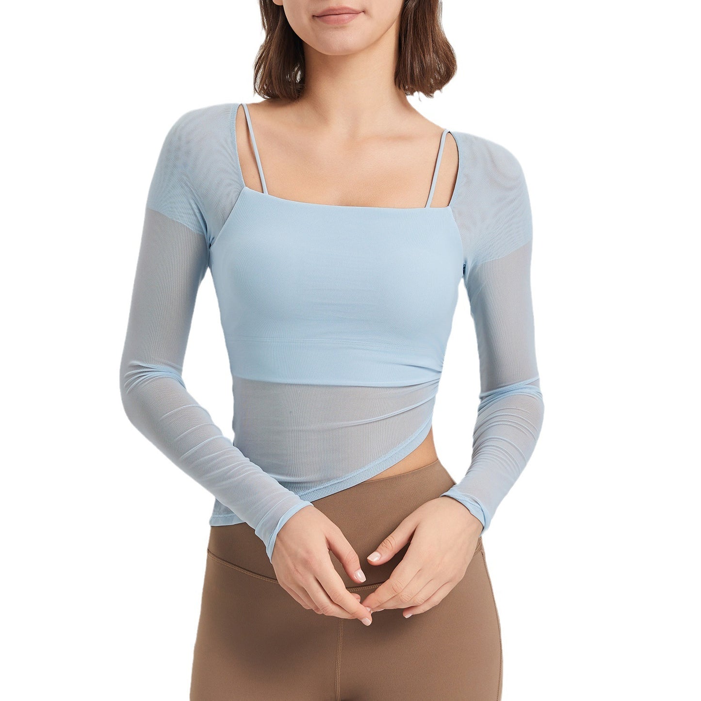 Two-Piece Mesh Sports Top - My Store