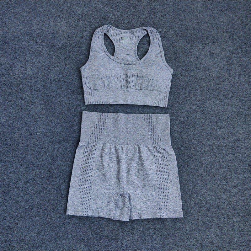 Yoga Little Jacquard Seamless Fitness Suit - My Store