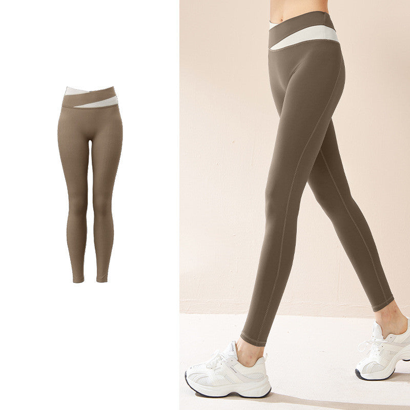 Spliced High-Waist Yoga Pants - Seamless - My Store