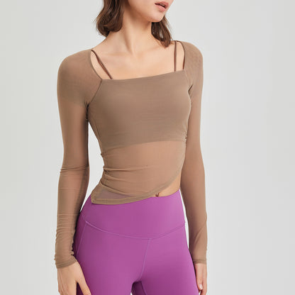 Two-Piece Mesh Sports Top - My Store