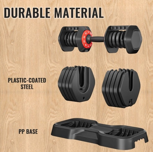 Adjustable 10-in-1 Dumbbell Set - 55 LB for Home Gym - My Store