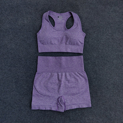 Yoga Little Jacquard Seamless Fitness Suit - My Store