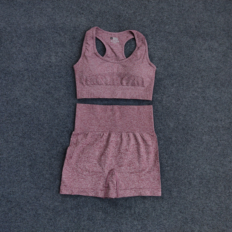 Yoga Little Jacquard Seamless Fitness Suit - My Store