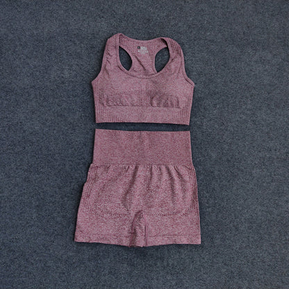 Yoga Little Jacquard Seamless Fitness Suit - My Store