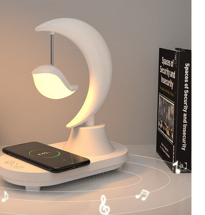 New Moon Bird Bluetooth Speaker Colorful Desk Lamp