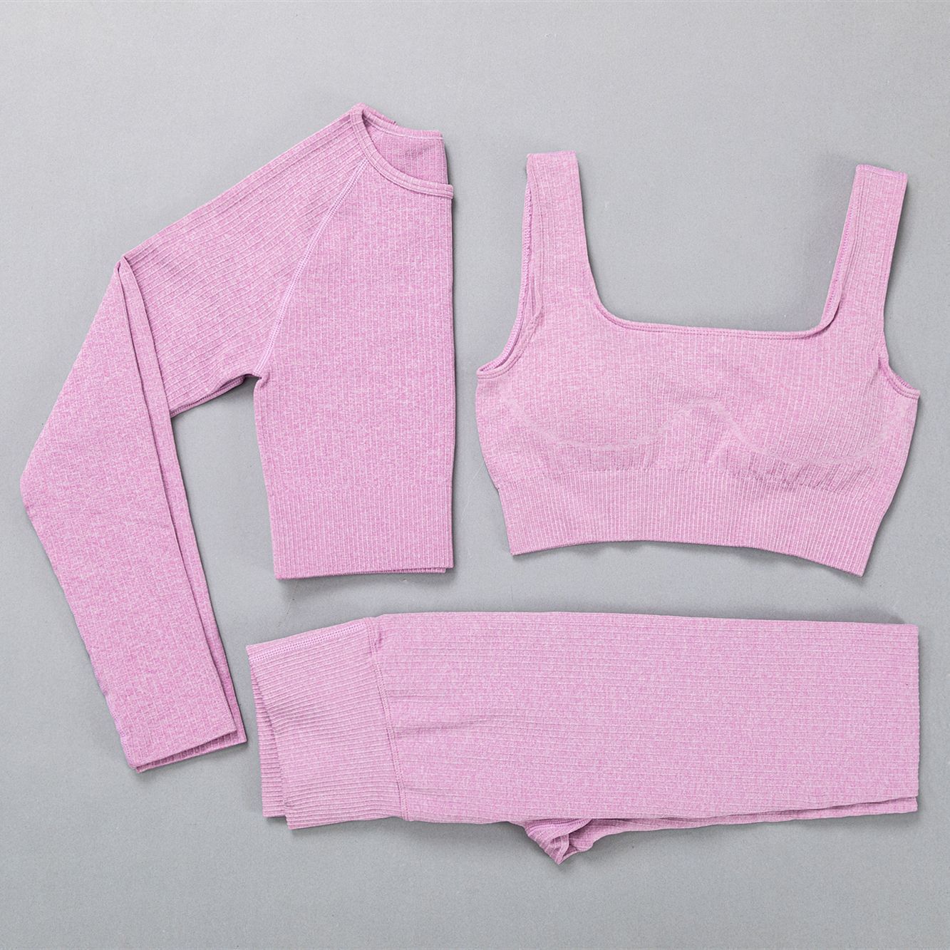 High-Elastic Jacquard Yoga Clothes Suit - My Store